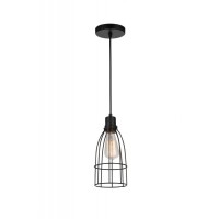 1 Light Down Mini Pendant With Black Finish