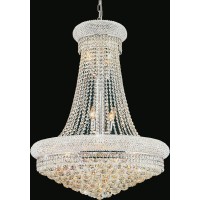 19 Light Down Chandelier With Chrome Finish