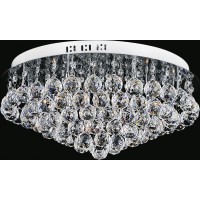 9 Light Flush Mount With Chrome Finish