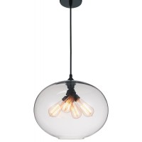 4 Light Down Pendant With Transparent Finish