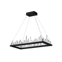 Led Chandelier With Black Finish