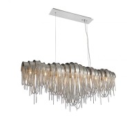 10 Light Down Chandelier With Chrome Finish