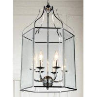 6 Light Up Chandelier With Chrome Finish