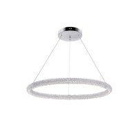 Led Chandelier With Chrome Finish