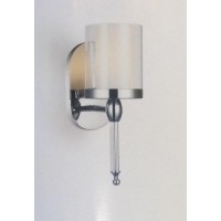 1 Light Bathroom Sconce With Chrome Finish