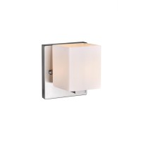 1 Light Bathroom Sconce With Satin Nickel Finish