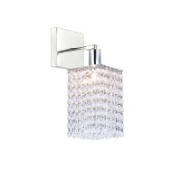 1 Light Bathroom Sconce With Chrome Finish