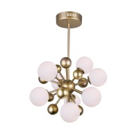 8 Light Chandelier With Sun Gold Finish