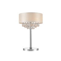 3 Light Table Lamp With Chrome Finish