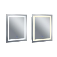 Square Matte White Led 36 In. Mirror From Our Abril Collection