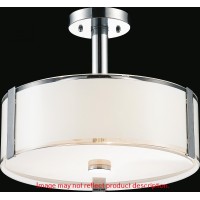 5 Light Drum Shade Chandelier With Chrome Finish