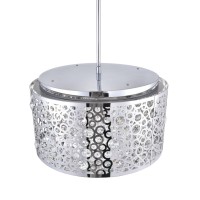 6 Light Drum Shade Chandelier With Chrome Finish