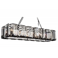 14 Light Chandelier With Black Finish