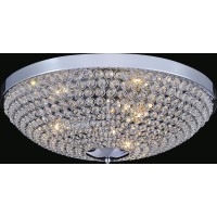 6 Light Bowl Flush Mount With Chrome Finish