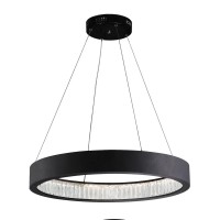 Led Chandelier With Matte Black Finish