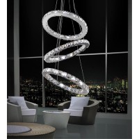 Led Chandelier With Chrome Finish