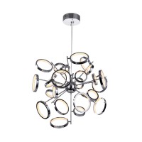 Led Chandelier With Chrome Finish