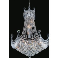 11 Light Down Chandelier With Chrome Finish