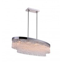 10 Light Island Chandelier With Chrome Finish