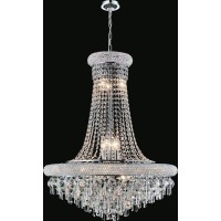 13 Light Down Chandelier With Chrome Finish