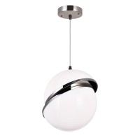 1 Light Pendant With Polished Nickel Finish