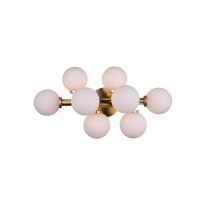 8 Light Wall Sconce With Satin Gold Finish