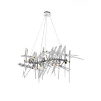 10 Light Chandelier With Chrome Finish