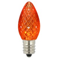 Vickerman C7 Faceted Led Orange Bulb .38W 25/Box - Xledc78-25