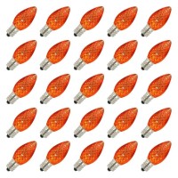 Vickerman C7 Faceted Led Orange Bulb .38W 25/Box - Xledc78-25