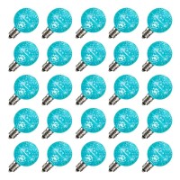 Vickerman G40 Faceted Led Teal Bulb E12 .38W 25/Bx - Xledg4L-25