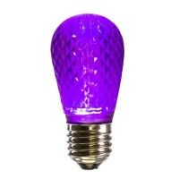 Vickerman 11S14 Faceted Led Purple Lamp E26 10/Box - Xleds16-10