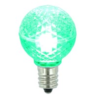 Vickerman G30 Faceted Led Green Bulb E12 .38W 25Bx - Xledg34-25