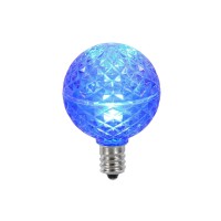 Vickerman G40 Faceted Led Blue Bulb E12 .38W 25/Bx - Xledg42-25