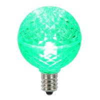 Vickerman G40 Faceted Led Green Bulb E12 .38W 25Bx - Xledg44-25