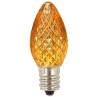 Vickerman C7 Faceted Led Yellow Bulb .38W 25/Box - Xledc77-25