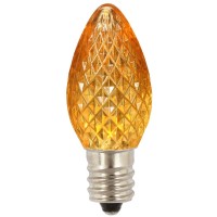 Vickerman C7 Faceted Led Yellow Bulb .38W 25/Box - Xledc77-25