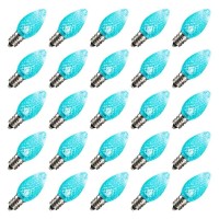 Vickerman C7 Faceted Led Teal Twinkle Bulb 25/Box - Xledc7Lt-25