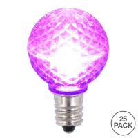 Vickerman G30 Faceted Led Purple Bulb E12 25/Box - Xledg36-25