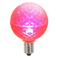 Vickerman G40 Faceted Led Pink Bulb E12 .38W 25/Bx - Xledg49-25