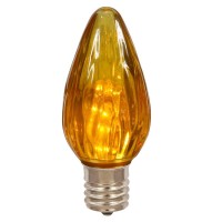 Vickerman F15 Amber Plastic Led Flame Bulb 25/Box - Xledf18-25