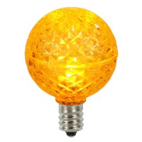 Vickerman G40 Faceted Led Yellow Bulb E12 25/Box - Xledg47-25