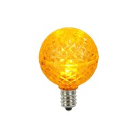 Vickerman G40 Faceted Led Yellow Bulb E12 25/Box - Xledg47-25