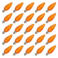 Vickerman C9 Faceted Led Orange Bulb .45W 25/Box - Xledc98-25