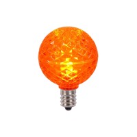 Vickerman G40 Faceted Led Orange Bulb E12 25/Box - Xledg48-25