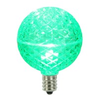 Vickerman G50 Faceted Led Green Bulb E12 .38W 10Bx - Xledg54-10