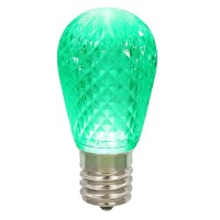 Vickerman 11S14 Faceted Led Green Lamp E26 10/Box - Xleds14-10