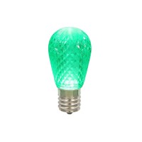 Vickerman 11S14 Faceted Led Green Lamp E26 10/Box - Xleds14-10