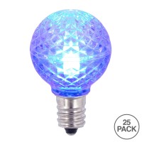 Vickerman G30 Faceted Led Blue Bulb E12 .38W 25/Bx - Xledg32-25