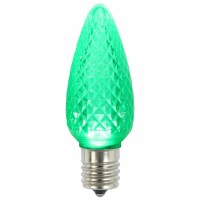 Vickerman C9 Faceted Led Green Bulb .45W 25/Box - Xledc94-25