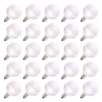 Vickerman G40 Faceted Led Purewht Bulb E12 25/Box - Xledg4P-25